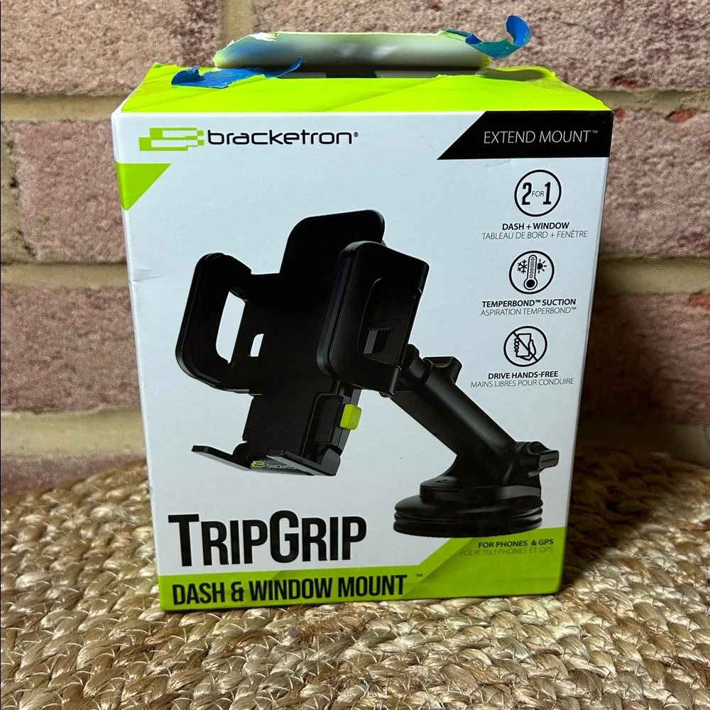 Bracketron Cell Phone Holder TripGrip Dashboard & Windshield, One-Hand Release